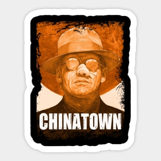 Crossing Paths with Chinatowns Retro Tee with Character Montage from the Legendary Film Sticker